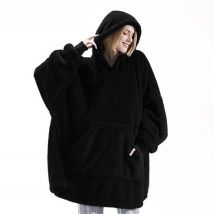 Coperta Con Cappuccio Per Adulti, In Pile, Con Maniche, Per Donne E Uomini, Coperta Con Cappuccio E Maniche, Tasche Portatili, Coperta Invernale Per 