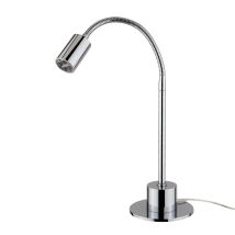 B-Ware Busch Tischleuchte Lampe Led Tischlampe Karen Chrom Metall Höhenverstellbar