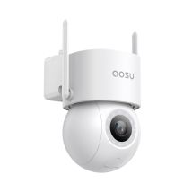 Aosu 3k 5mp Camera Surveillance Wifi Extérieure Filaire 360°ptz Caméra Ip Exterieur Wifi 2.4ghz, 400lm Projecteur Vision Nocturne Couleur, Sécurité Et