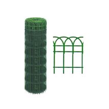 Red de adorno Zn+Pl – Malla trenzada galvanizada y plástica – 90 cm de altura – 10 metros de longitud
