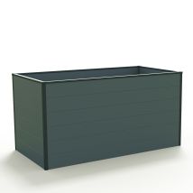Gfp Carré Potager Surélevé Pour Herbes Et Légumes Aluminium Christina - 150 X 77 X 77 Cm Indéformable Et Résistant Aux Intempéries Avec Profilés Creux