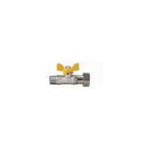 Robinet À Bille Pour Gaz Filetage Mâle Avec Raccord Tournée : 1/2" X 1/2"