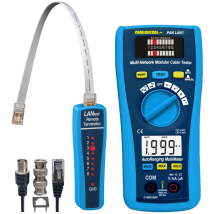 Testeur De Câbles Lan Rj45, Rj11, Bnc + Multimètre Numérique 300 V Cat Iii Avec Automatisation Pancontrol