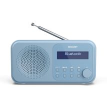Sharp Radio portátil DAB DAB+ FM azul – 2W RMS – 2200 mAh – 16h autonomía