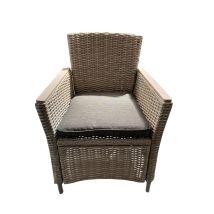 Sessel Aus Synthetischem Rattan Und Stahl Chillvert Turin 65x68,5x93,5 Cm Mit Kissen In Anthrazit