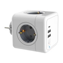 Usb-steckdosenleiste, 4-fach-wand-steckdosenwürfel Mit 2 Usb-netzadaptern, 1 Typ-c-netzadapter, 7-in-1-usb-steckdosenleiste Mit Schalter Ymyny Usb-