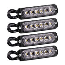 4-teiliges Set Seitlicher Blinklichter, 6-led-warnleuchte, Gelbes Pannenlicht, Notfallblinker, Wasserdicht, 12 V/24 V, Universell Für Pkw Und Lkw