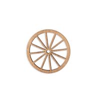 Busta 4 Ruote In Legno Diam. Cm 4 Per Presepi O Modellismo