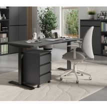 Bureau Droit Assis-debout Électrique Coloris Graphite Betina