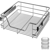 Casaria Tiroir Télescopique De Rangement Pour Armoire Cuisine Réfrigérateur 30cm/40cm/50cm/60cm Tiroir De Cuisine Métal 50cm.set De 3