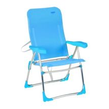 Silla Playa Asiento Alto Azul Reclinable 7 Posiciones