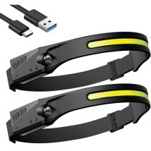 Mezheng – Lampada Frontale A Led Ricaricabile Da 600 Lumen – Autonomia Della Batteria Da 3 A 8 Ore – Impermeabile Ipx4 – 5 Modalità Di Illuminazione –