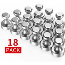 Echoo - Neodymium Magnets, Extremely Strong N52 Metal Magnets 18 Pieces 12 X 16 Mm - Stainless Steel Cone Magnets Fridge Magnets For Magnetic Board, 