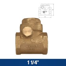 Ecolands – Valvola di ritegno Clapet ITAP 1 1/4" – Filettatura ISO228 – Pressione 16 kg/cm²