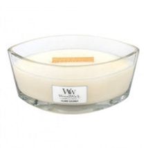 Woodwick Ellipse Duftkerze Kokosnuss Weiß
