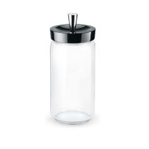 Giannini Glossy Barattolo Fine Vetro 150 Cl Tappo Legno Nero