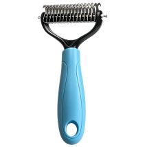 Brosse Râteau Démêlante Pour Chien, Outil De Toilettage Démêlant À Double Face, Brosse À Sous-poil Pour Chien, Pour Le Bain Salon Maison Extérieur 