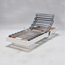 Elektrischer Lattenrost Inkl. Bettrahmen & Motor - 80 X 200 Cm - Weiß - Dreamea