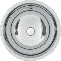 Kwc Ar Lavabo Rond, Rondo, Acier Inoxydable, 426x160 Mm, Trop-plein, Mat Satiné