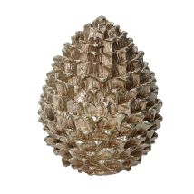 Piña resina dorada 13x13h16,5 cm – Corona de Adviento