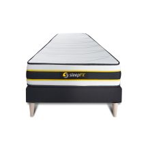 Materasso e base 90x200 cm – Memory foam e molle insacchettate – Spessore 22 cm – Comfort fermo – 372 molle insacchettate