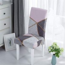Linghhang - Dining Chair Cover, Patchwork Printed Chair Cover Washable Stretch Wedding Hotel Restaurant Decor, Style A