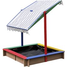 Dobar Sandkasten Farbig Mit Dach 111 X 111 Cm