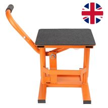 Xjymcom Steel Motorbike Jack Lift - Rubber Platform, Crank Lift, Manual Repair, Clean Hoist Table, Assist Off-road Dirt Bike Stand
