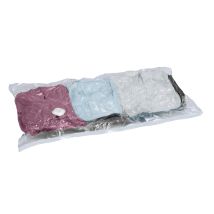 Wenko – Bolsa envasar al vacío para ropa – 90 cm x 135 cm – Plástico transparente – Ahorro de espacio hasta 75%