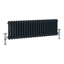 Manissa - Traditional Anthracite 2 Column Radiators 300mm High 1010 Mm Wide