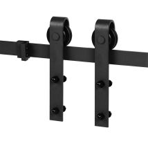 Jn.songs - Schiebetürbeschlag Set Schiebetürsystem Bodenführung Schiebetür Komplettes Set Sliding Barn - 1.8m