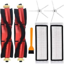 Vacuum Cleaner Side Brush Filter For Xiaomi Roborock S5 Max S6 Maxv S6 Pure T6 With Accessories 2 Roller Brushes, 2 Filters, 1 Broom, 2 Side Brushes