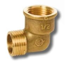 Codo M-H 1" – Accesorio de racorería de latón – INYECTOMETAL