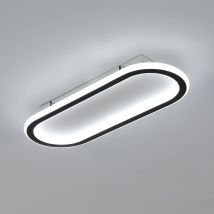 Comely Modern Led Ceiling Light 33w 3712lm - Black Design, 6500k Cool White Light, Ideal For Kitchen, Hallway, Balcony, Study Room And Living Room - 