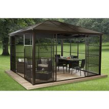 Sojag - Pavillon Castel 12x14, Bronze, 362 X 427 X 296 Cm (l X B X H), Aluminium