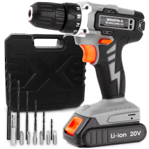 Terratek - 20v Cordless Drill Combi Battery Driver Set With Fast Charger