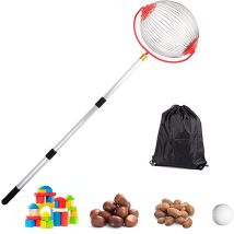 Recolector De Nueces Ajustable Y Ligero Para Exteriores, Rodillo De Acero Inoxidable Para Recolección De Nueces, Herramientas De Jardinería Para 