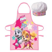 Paw Patrol Schürze und Mütze – 100 % Polyester – 54 x 47 cm – Kreatives Kochen für Kinder