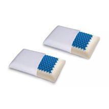 Materassiedoghe - 2x Cuscini Blue2air In Memory Foam, Altamente Traspirante, Effetto Massaggiante – 70x40cm