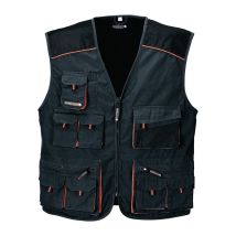 Gilet di protezione taglia 56 grigio scuro / nero / arancio – 65% poliestere, 35% cotone – 270 g/m² – TERRATREND