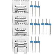 12 Double Needles And 4 Pry Bar Sewing Machine Accessories Are Durable And Convenient.