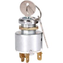 Ignition Switch, Universal 12v Engine Start Switch, 3 Position On/off Ignition Control Switch With Key, Suitable For Motorcycles, Tractors, Cars And 