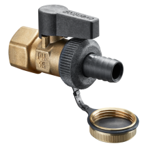 Oventrop – Válvula de llenado y drenaje Optiflex 1/2 – Plástico de alta resistencia – 10 bar – 60 °C