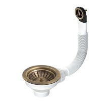 Lb Plast - Desague Ø114 Para Fregadero Agujero Ø90 Con Demasiado Lleno L.b. Plast D670-70-pir Bronce