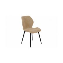 Silla Jole Beige Con Patas De Metal Negro 47x58x85