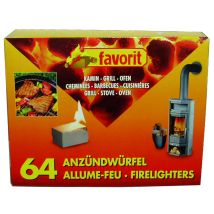Favorit - Anzündewürfel Für Grill, Kamin + Ofen Weiße Anzünder 64 Stück