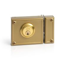Serratura a sovrapposizione JIS 11-10I – Colore dorato – 3 chiavi incluse – 100 mm – Sinistra
