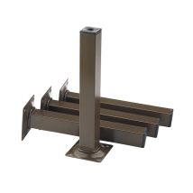 Piedino Per Mobile Cromato 25x25mm H.600mm Piastra Element System Per 4)