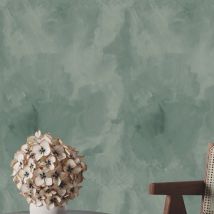 Wallpapers4beginners - Carta Da Parati Stucco Veneziano Verde In Fogli Di Carta, 250x200cm