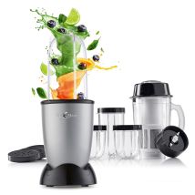 Gourmetmaxx Mr. Magic Blender Smoothie Maker Con Confezione Di Accessori Xxl Frullatore Da 18 Pezzi Frullatore Con Coperchi A Tenuta Stagna Food 